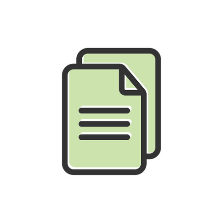 File document icon isolated vector illustration on white background.のイラスト素材