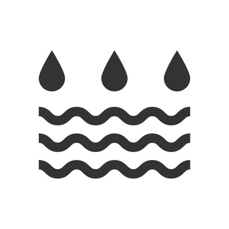 Drop water icon isolated flat style vector illustration on white background.のイラスト素材