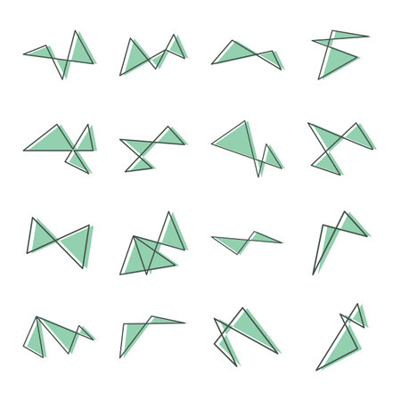 Simple aesthetic geometrical triangle shape isolated vector illustration on white background.のイラスト素材