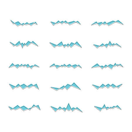 Simple aesthetic geometrical triangle shape isolated vector illustration on white background.のイラスト素材