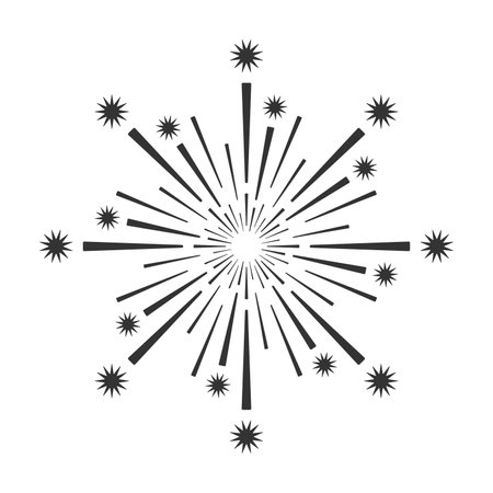 Firework icon isolated vector illustration on white background.のイラスト素材