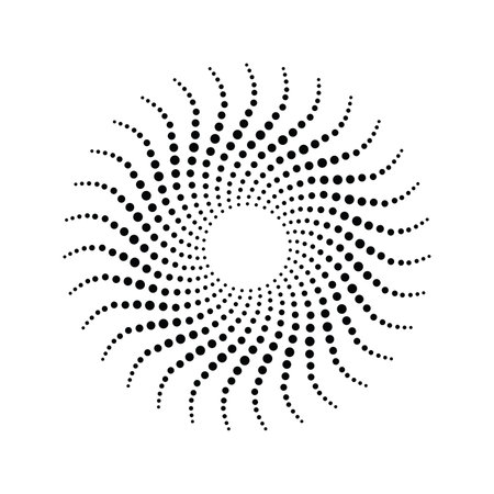 Artistic spiral circle line isolated flat style vector illustration on white background.のイラスト素材