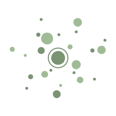 Aesthetic spread abstract spread dots element isolated vector illustration on white background.のイラスト素材