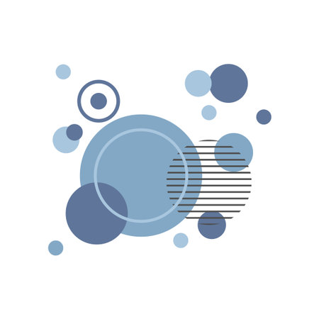 Blue abstract geometric hipster pattern design element isolated vector illustration on white background.のイラスト素材