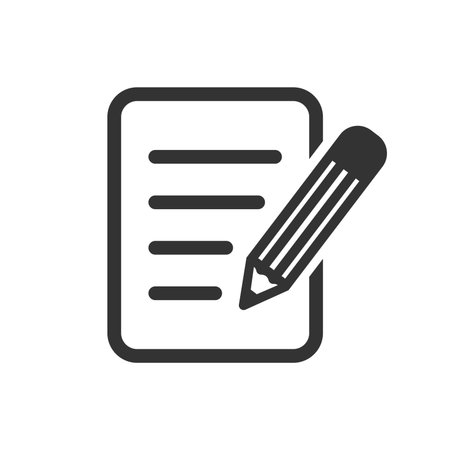 Paper note icon isolated flat style design vector illustration on white background.のイラスト素材