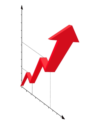 diagram, growing, advancement, arrowのイラスト素材
