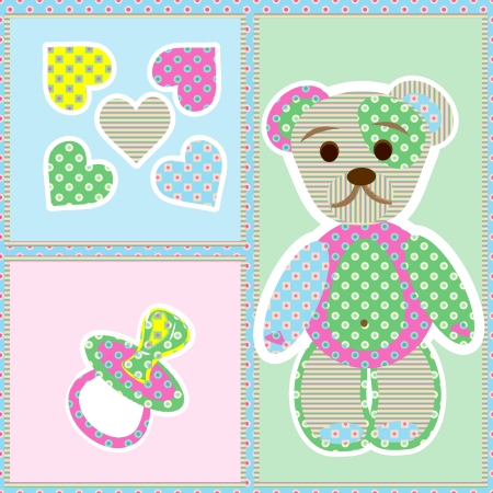 children s panel on a white substrateのイラスト素材