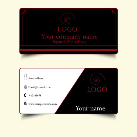 business card templateのイラスト素材