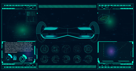 Abstract virtual graphic touch user interface. HUD.のイラスト素材