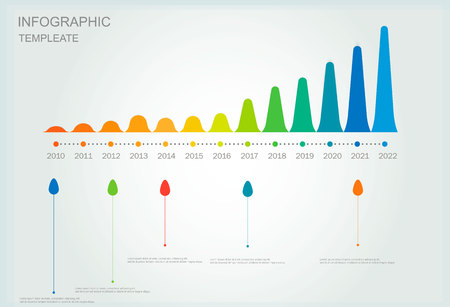 Modern infographic options template processes, parts, options.のイラスト素材