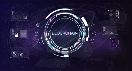 Bitcoin.Technology background. Elements for infographics. Web elementsのイラスト素材