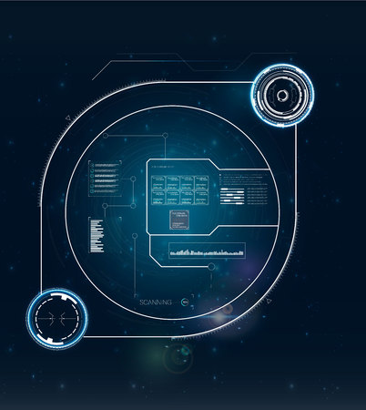 Vector digital technology concept, abstract background. Future technology.のイラスト素材