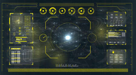 HUD. Vector illustration for your design. Technological background. Futuristic user interface.