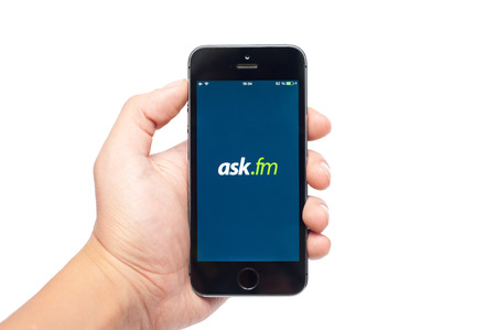 Pavlograd, Ukraine- October 25, 2014: Ask.fm is the #1 app for social Q&A that lets you explore your friendsのeditorial素材
