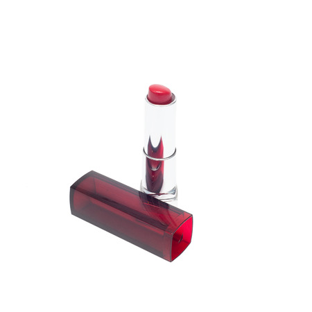 Red lipstick isolated on white backgroundの写真素材