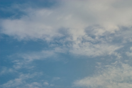 Blue sky background with tiny clouds