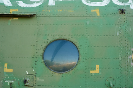 Fuselage of old soviet passenger aircraft. Close upの写真素材