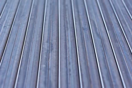 Square form metal pipe stacked. Close up image. Tilt shift effect
