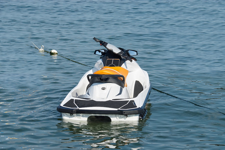 A hydrocycle on the Black Sea in Odessa, Ukraine. Active recreation