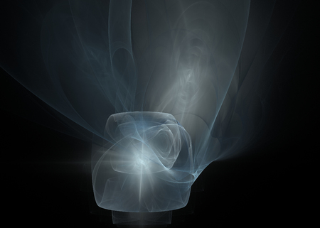 Fractal. Abstract background element. Glowing lines and halftone effects. Place for textの写真素材