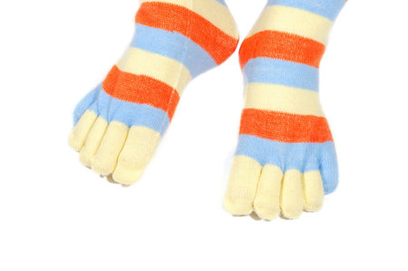 Funny striped socks  の写真素材