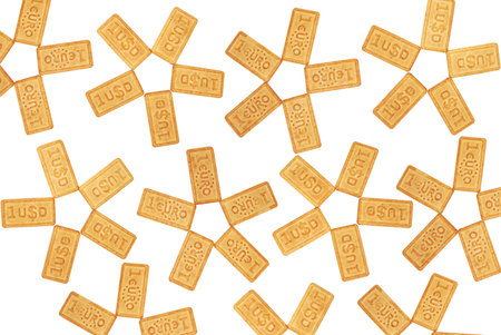 Dollar cookies background  