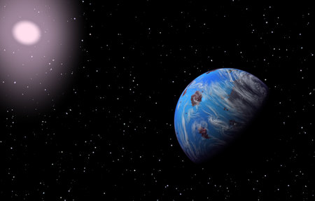 Abtract blue planet