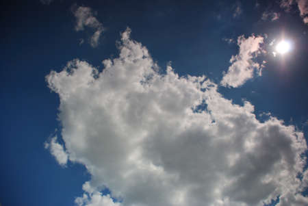cloudy sky and sunの写真素材