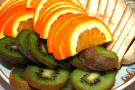 sliced fruitsの写真素材