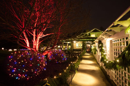 Christmas Eve in  Butchart Gardensの写真素材
