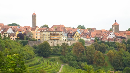 Rothenburg ob der Tauber, Bavaria, Germanyの写真素材