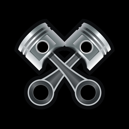 Crossed Pistons.  High Resolution vector fileのイラスト素材