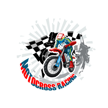 Motocross. High resolution vectorのイラスト素材