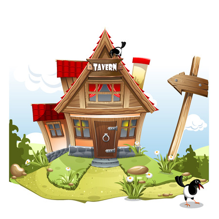 Fairy Cartoon House. High resolution vectorのイラスト素材