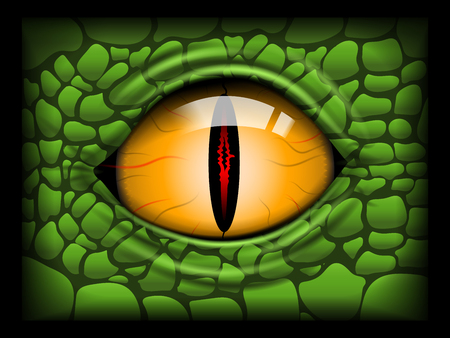 Scary Dragon Eye. High resolution vectorのイラスト素材