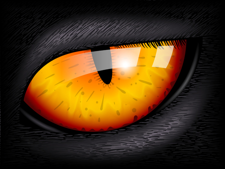 Black Cat eye. High resolution vectorのイラスト素材