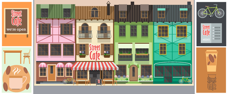 Old European city. High resolution vectorのイラスト素材