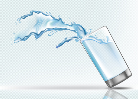 Watter Splash from a falling glassのイラスト素材
