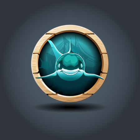 Shark vector graphics.のイラスト素材