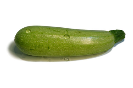 Green squash on white isolated backgroundの写真素材