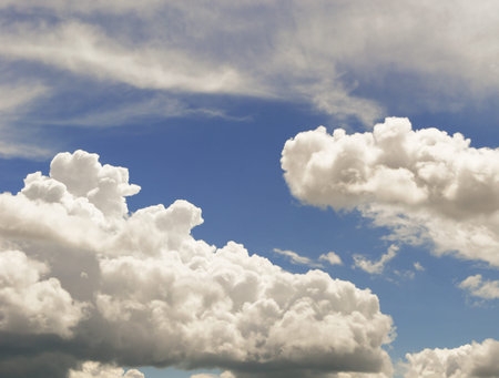 Blue sky background with clouds