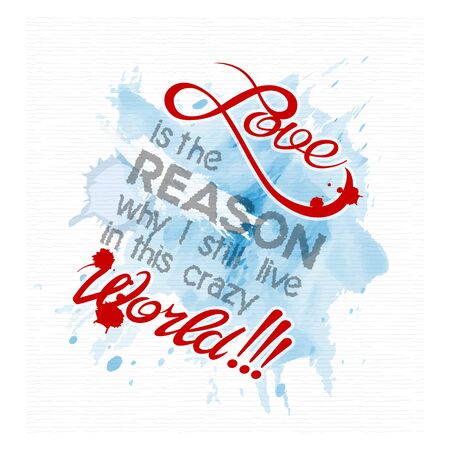 Font composition on the abstract watercolor backgroundのイラスト素材