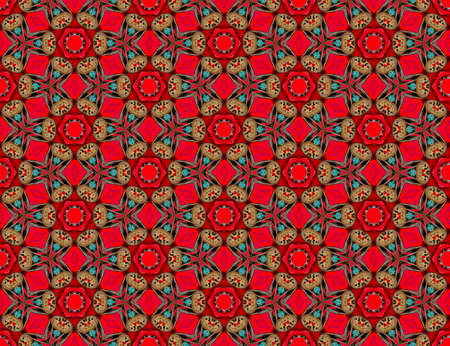 A colorful repeat pattern of a scarey halloween scarecrowの写真素材