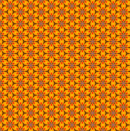 A colorful repeat pattern floral background of melon, grape, mango and kiwi fruitsの写真素材
