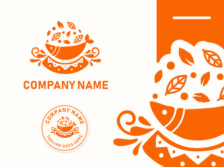 vector logo design template in clean look with mascot touch.のイラスト素材