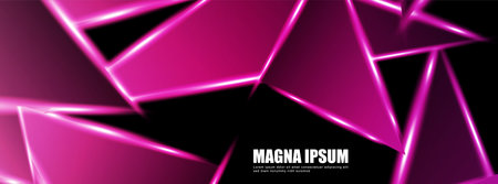 Background of a luminous triangle shape vector design banner. suitable for your design backgroundのイラスト素材