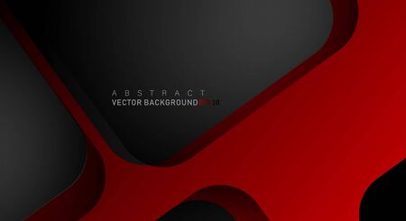Geometric vector backgrounds that overlap layers on black space for text and background designsのイラスト素材