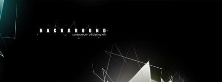 abstract background with glowing triangles that overlap. isolated black background. vector illustration ofのイラスト素材