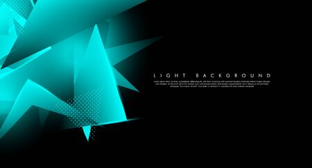 Triangular background. Abstract composition of 3D triangles. The geometric background of modern blue is insulated blackのイラスト素材