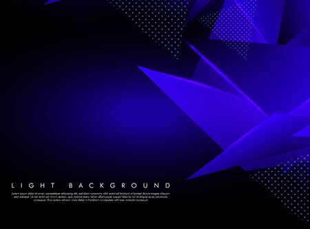 Triangular background. Abstract composition of 3D triangles. The geometric background of modern blue is insulated blackのイラスト素材